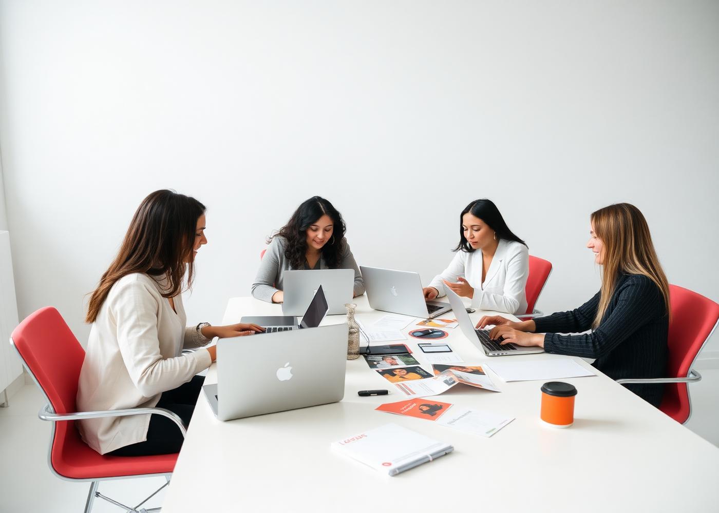 Team werkt aan een PR- en marketingcampagne